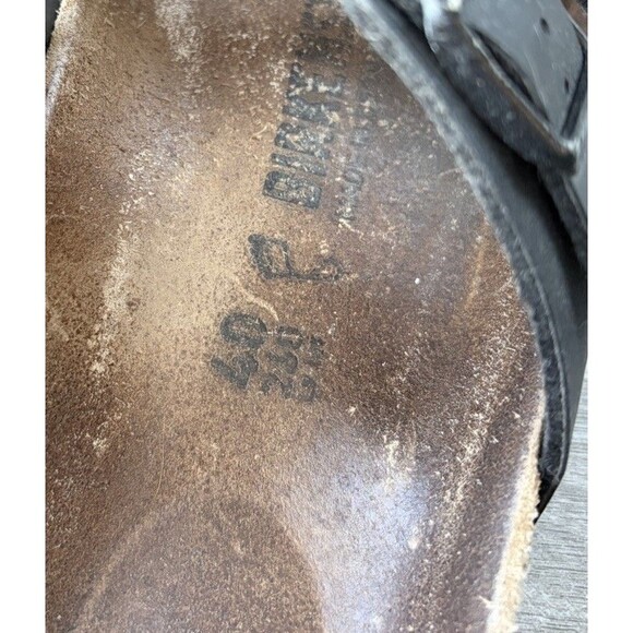 BIRKENSTOCK Salina Size 9 Black Leather Women Sandal Causal Comfort 40 - Picture 8 of 8